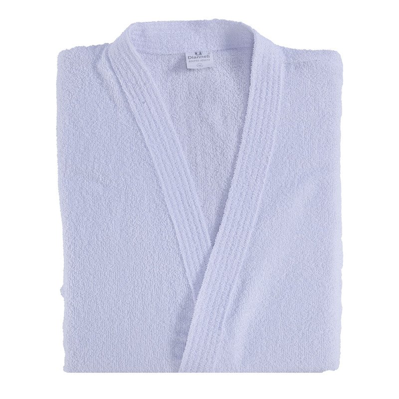 Roupão de Banho Felpudo Adulto 100% Algodão Hipoalergênico Branco – Tamanho Único - Imagem 2