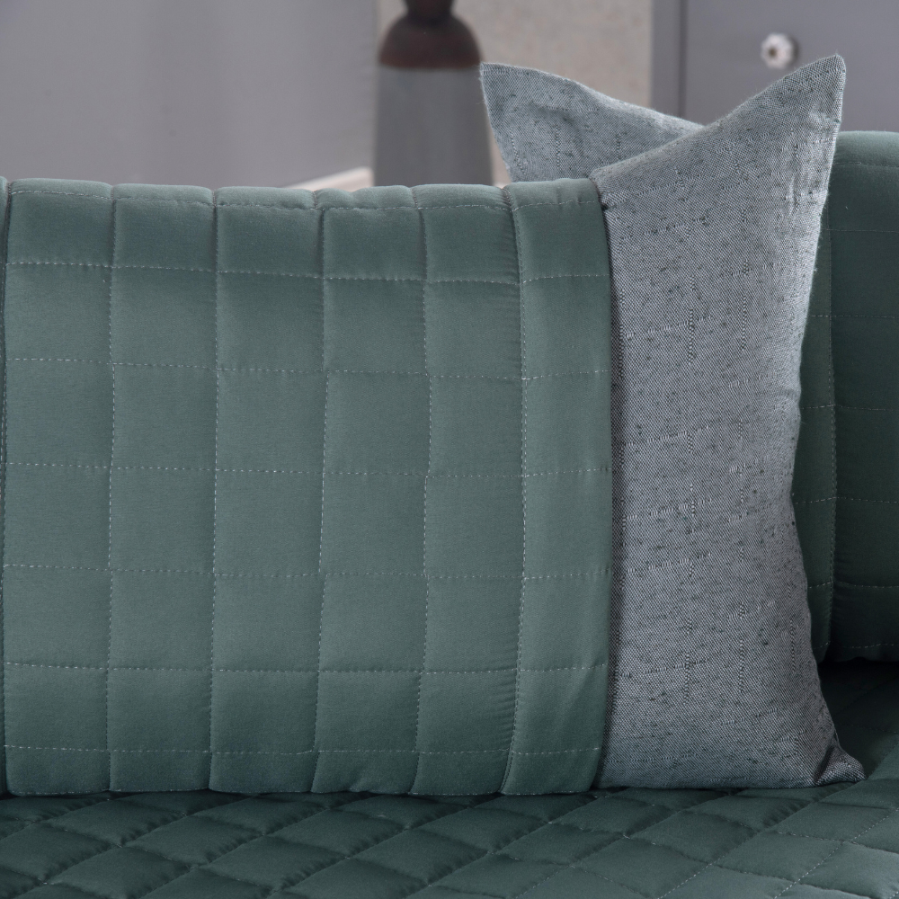 Kit Peseira Copacabana 5 Peças King Verde 300 Fios Micropercal com Almofadas Cheias - Imagem 4