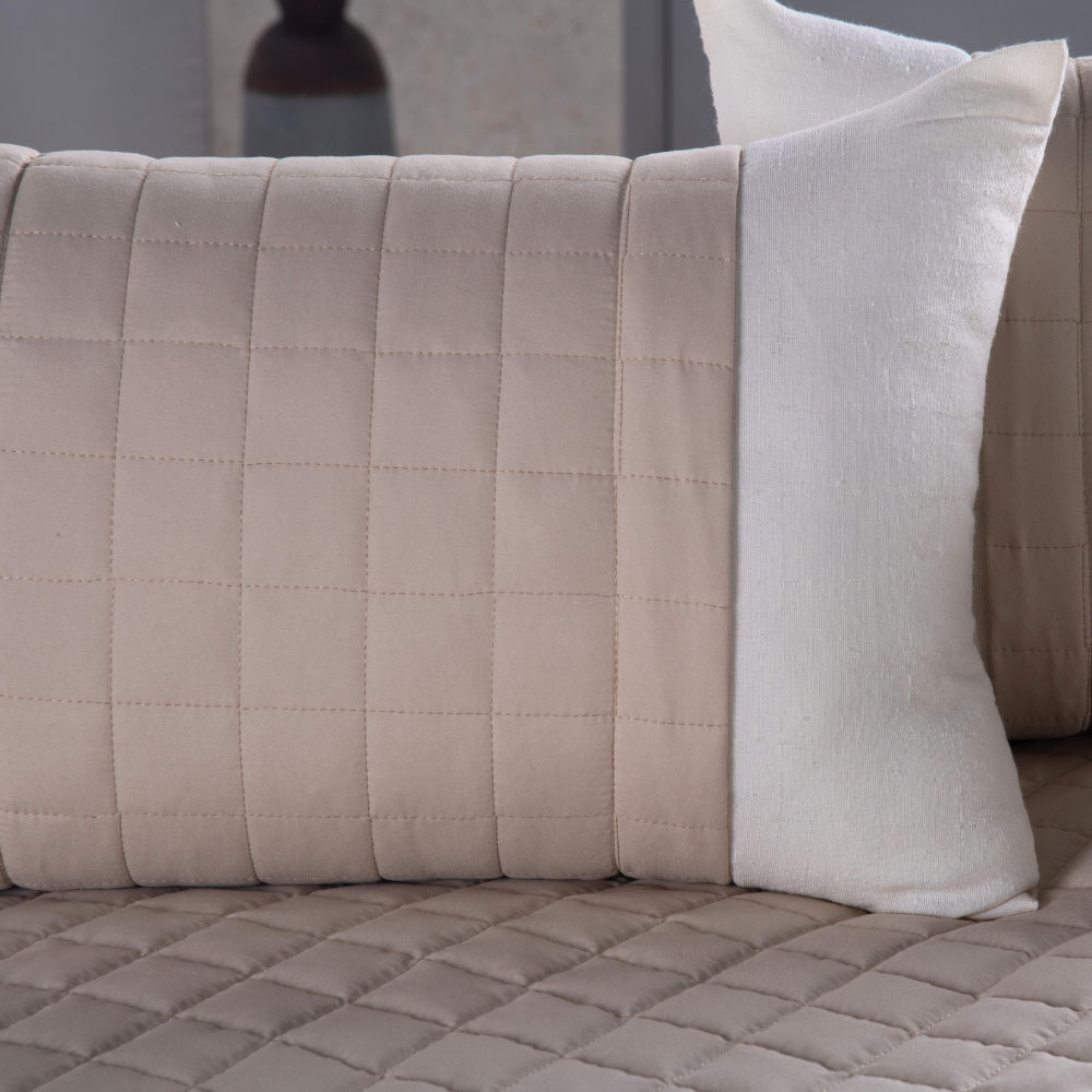 Kit Peseira Copacabana 5 Peças King Cáqui 300 Fios Micropercal com Almofadas Cheias - Imagem 4