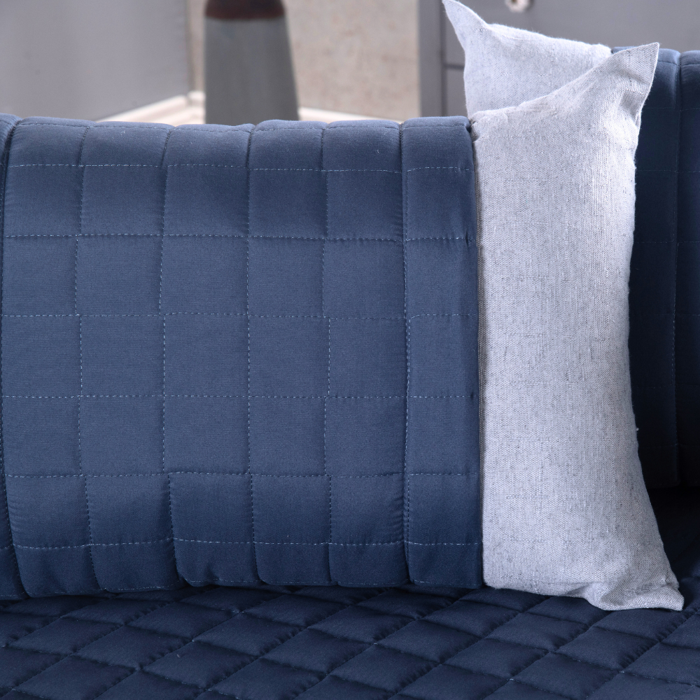 Kit Peseira Copacabana 5 Peças King Azul 300 Fios Micropercal com Almofadas Cheias - Imagem 4