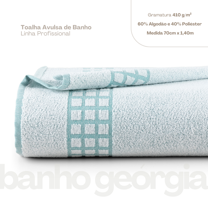 Toalha de Banho Geórgia Profissional 60% Algodão Bordados Verdes – 1 Peça - Imagem 3