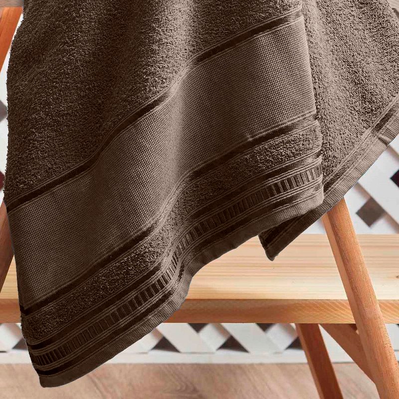 Jogo de Toalha de Banho 4 Peças Premium 100% Algodão Marrom - Imagem 3