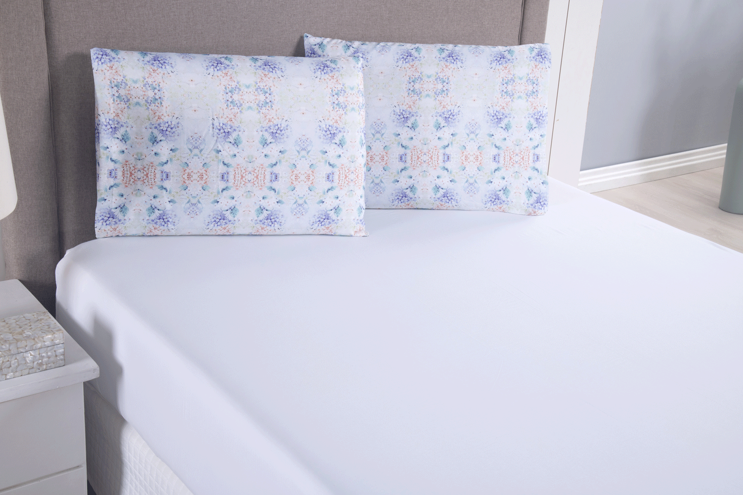 Jogo de Lençol Modern Casal 3 Peças Branco 300 Fios 100% Poliéster Percal - Imagem 3